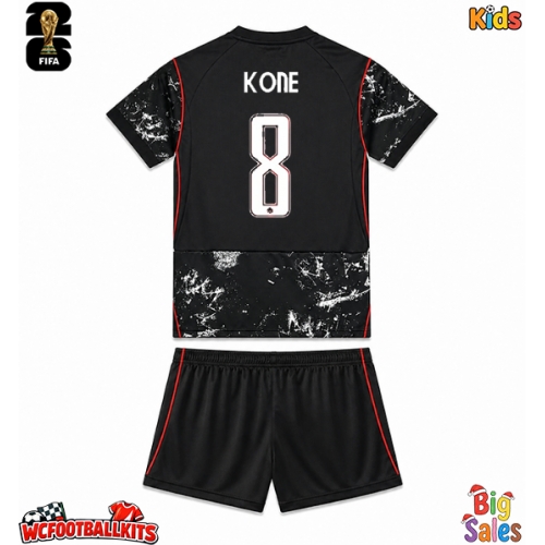 Canada Ismael Kone #8 Replica Away Stadium Kit for Kids World Cup 2026 Short Sleeve (+ pants)